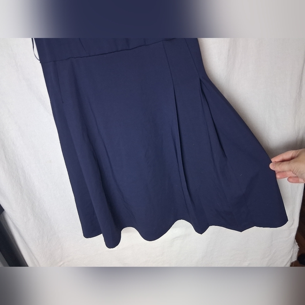Tommy Bahama Tennis Dress Navy Blue Pleated Padded Built In Bodysuit Lg Womens - Picture 2 of 4